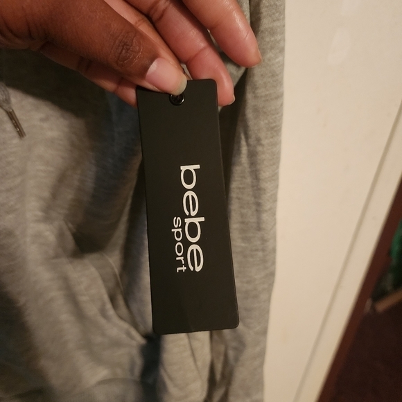 Bebe Sport Gray Multicolor Logo Full Zip Hooded Jacket Sz 3X NWT - Picture 6 of 11